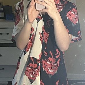 Devil multicolored button up